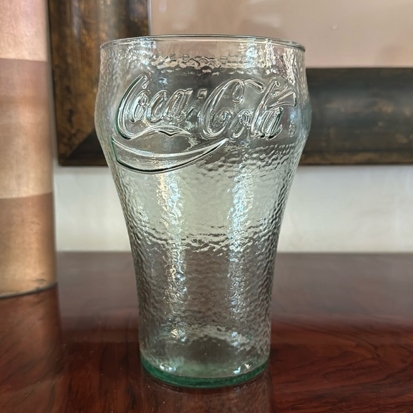 Coca Cola *Vintage* 7" Over-Sized Large Embossed Ripple Drinking Glass - Picture 1 of 7